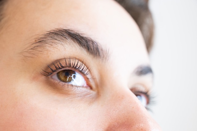 Close-up of natural LVL lashes showing enhanced length, volume, and lift at Radiant Skin House